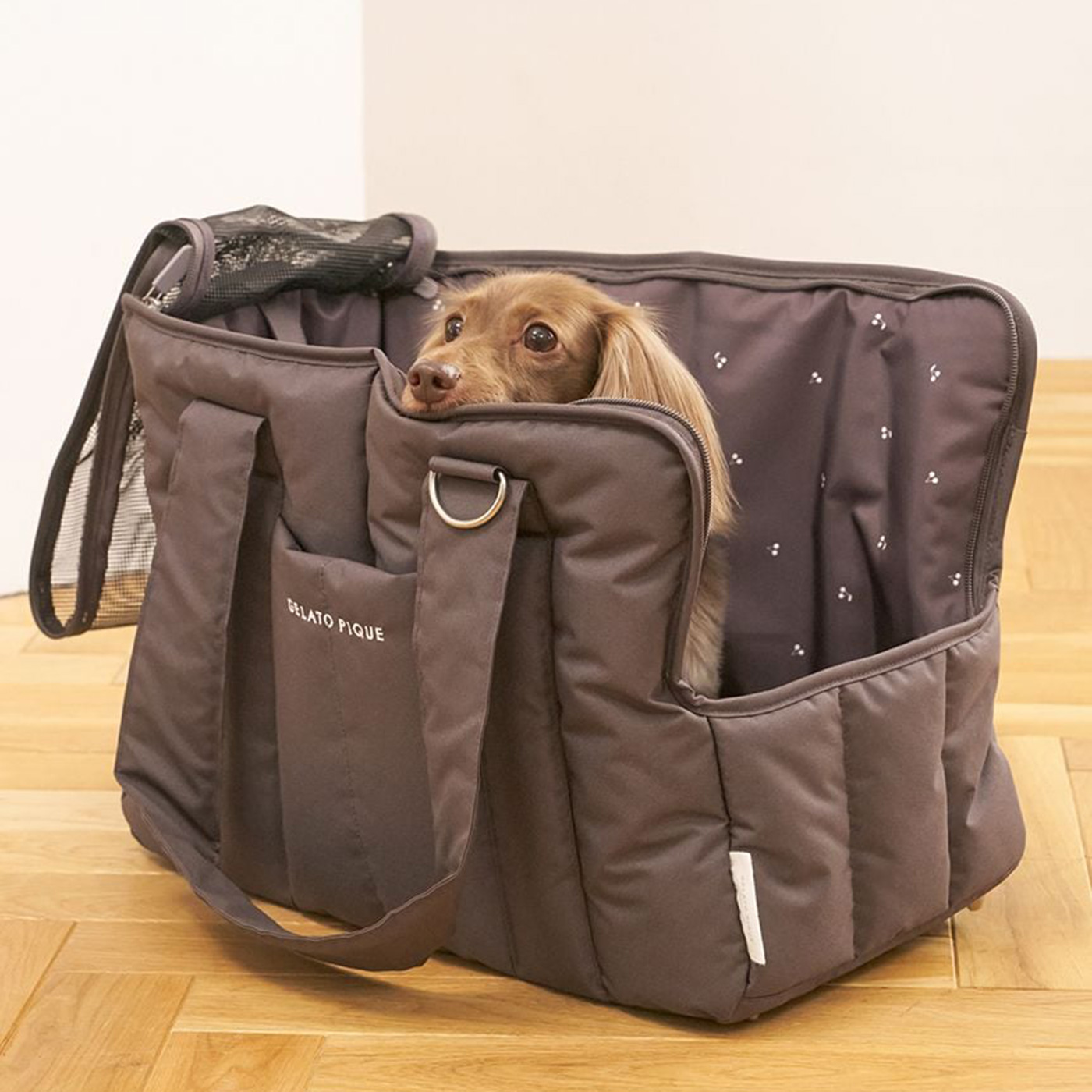 GELATO PIQUE 犬用キャリーバッグ 小型犬用 gelato pique ジェラートピケ CAT&DOG キルティングキャリー