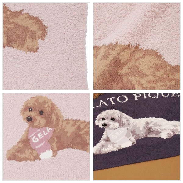 gelato pique ブランケット トイプードル ジェラートピケ ジェラピケ gelato pique（ジェラートピケ） CAT&DOG ベビモコトイプードル柄