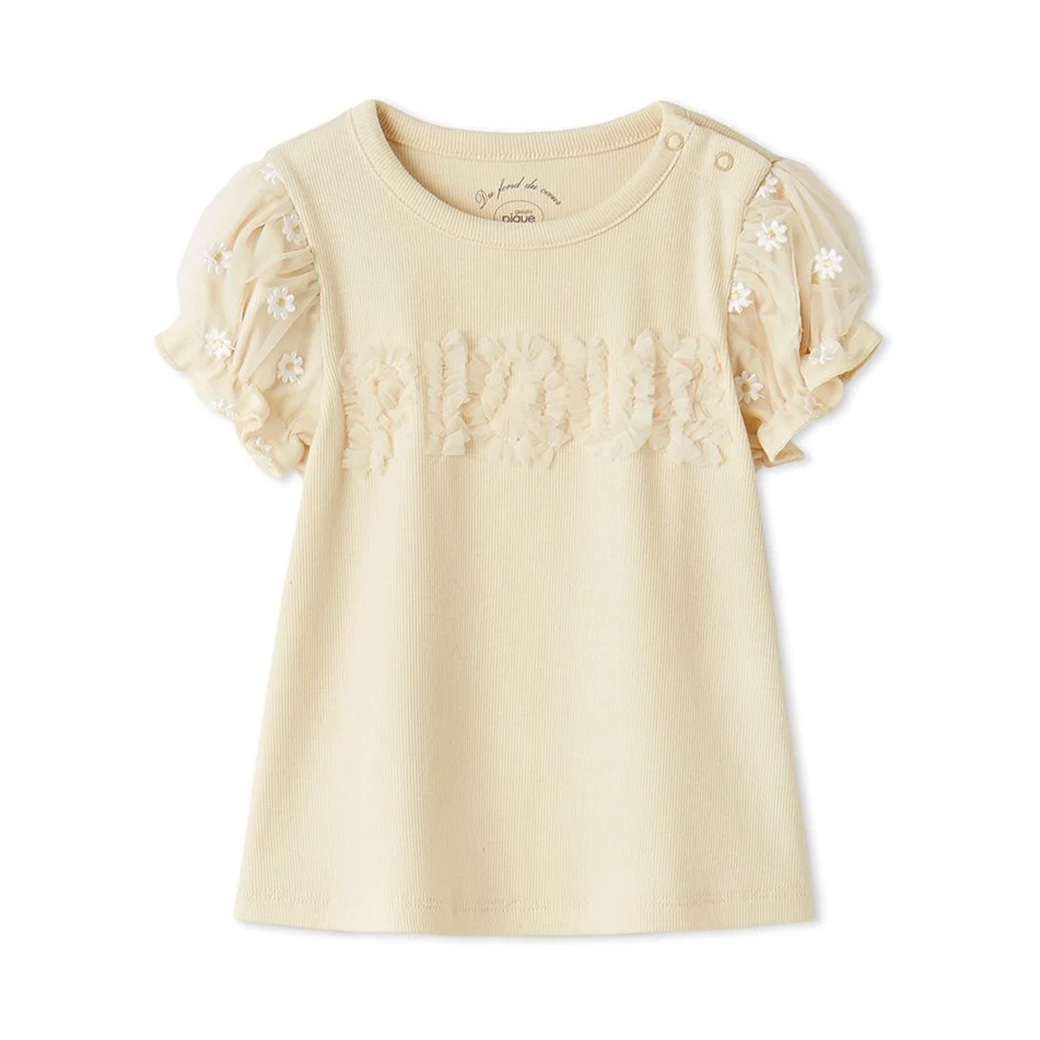 gelato pique（ジェラートピケ） ベビー BABY デイジーチュールTシャツ