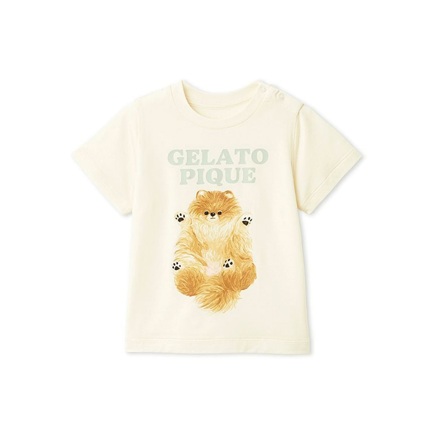 gelato pique（ジェラートピケ） ベビー ドッグワンポイントTシャツ