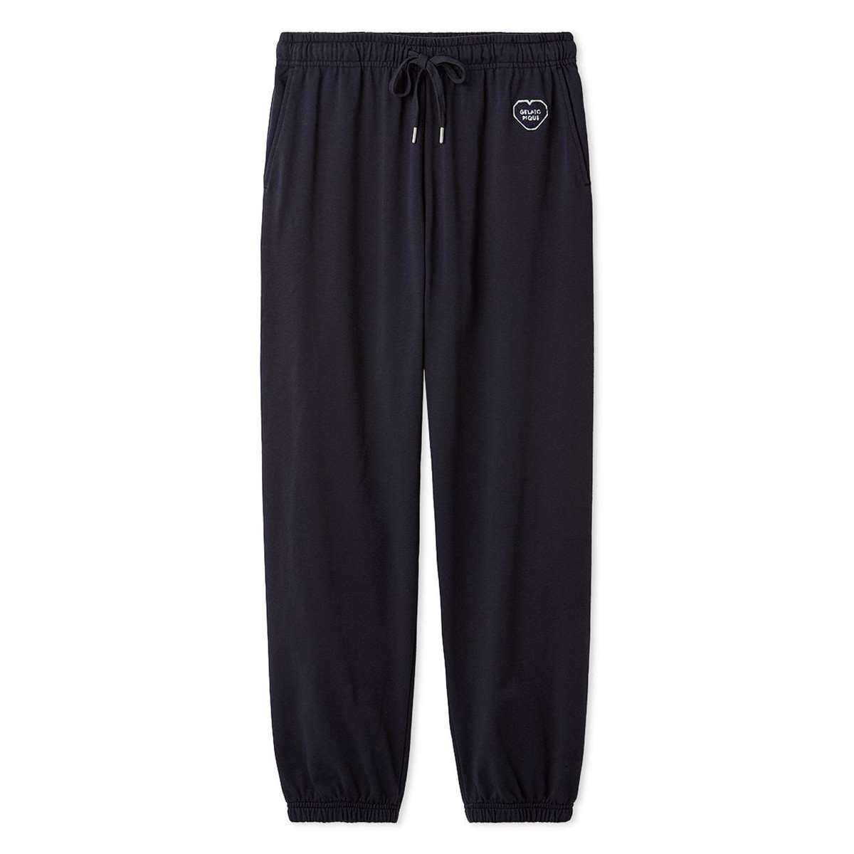 gelato pique（ジェラートピケ） オム 裏毛ハートロゴ刺繍ロングパンツ