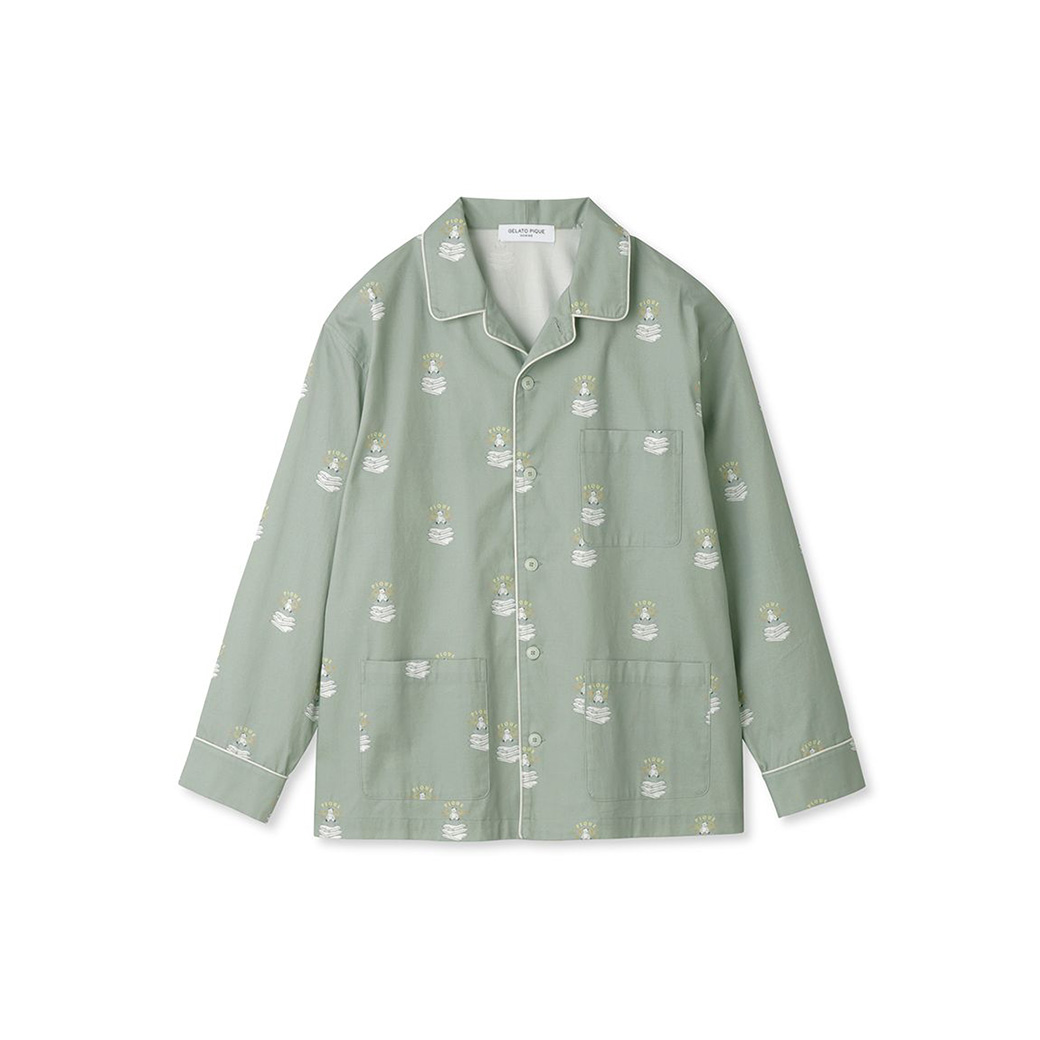 SALE40%OFF GELATO PIQUE HOMME スリープベア柄シャツ phft23498...