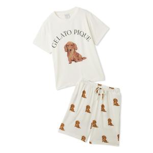 gelato pique JUNIOR DOG柄Tシャツ&amp;ショートパンツセット pjct241421...