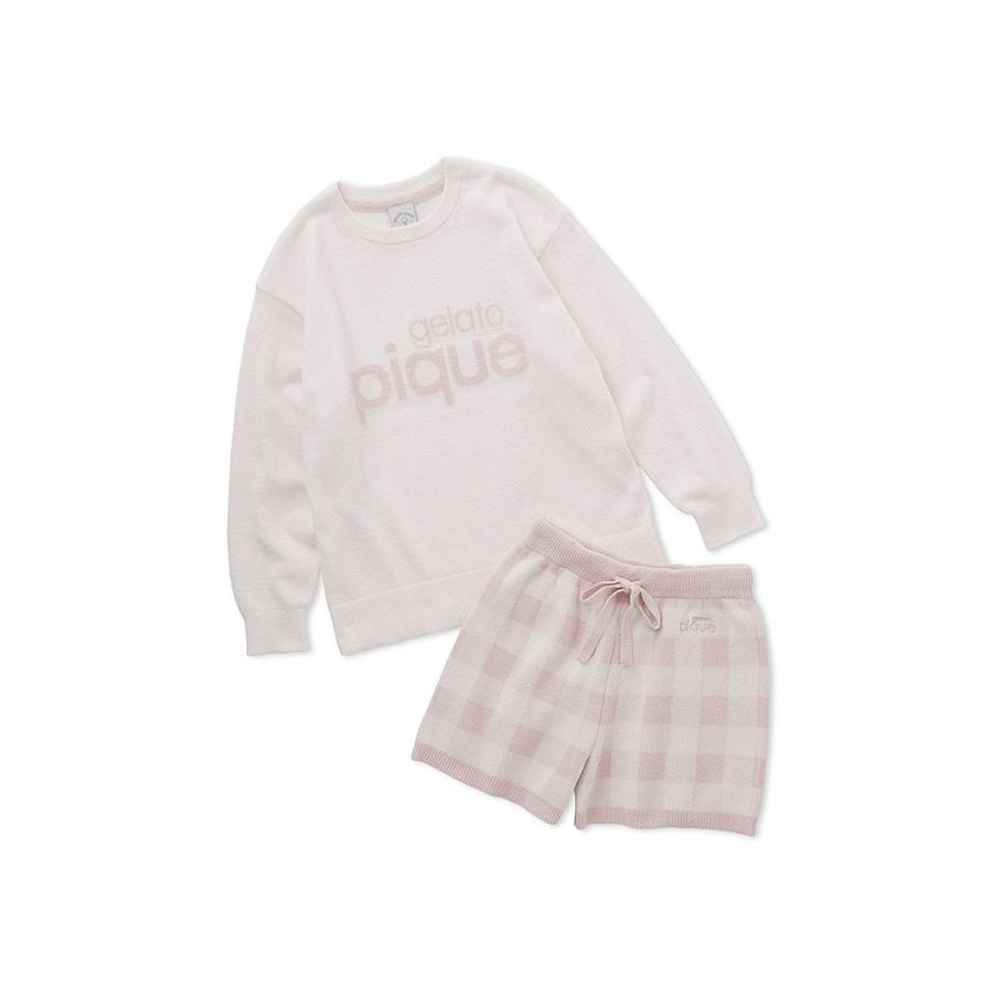 gelato pique ジェラートピケ ジュニア JUNIOR ロゴジャガードプルオーバー&ショートパンツセット pjnt241460 ジェラピケ 子供服 キッズ｜selectshopmu｜03