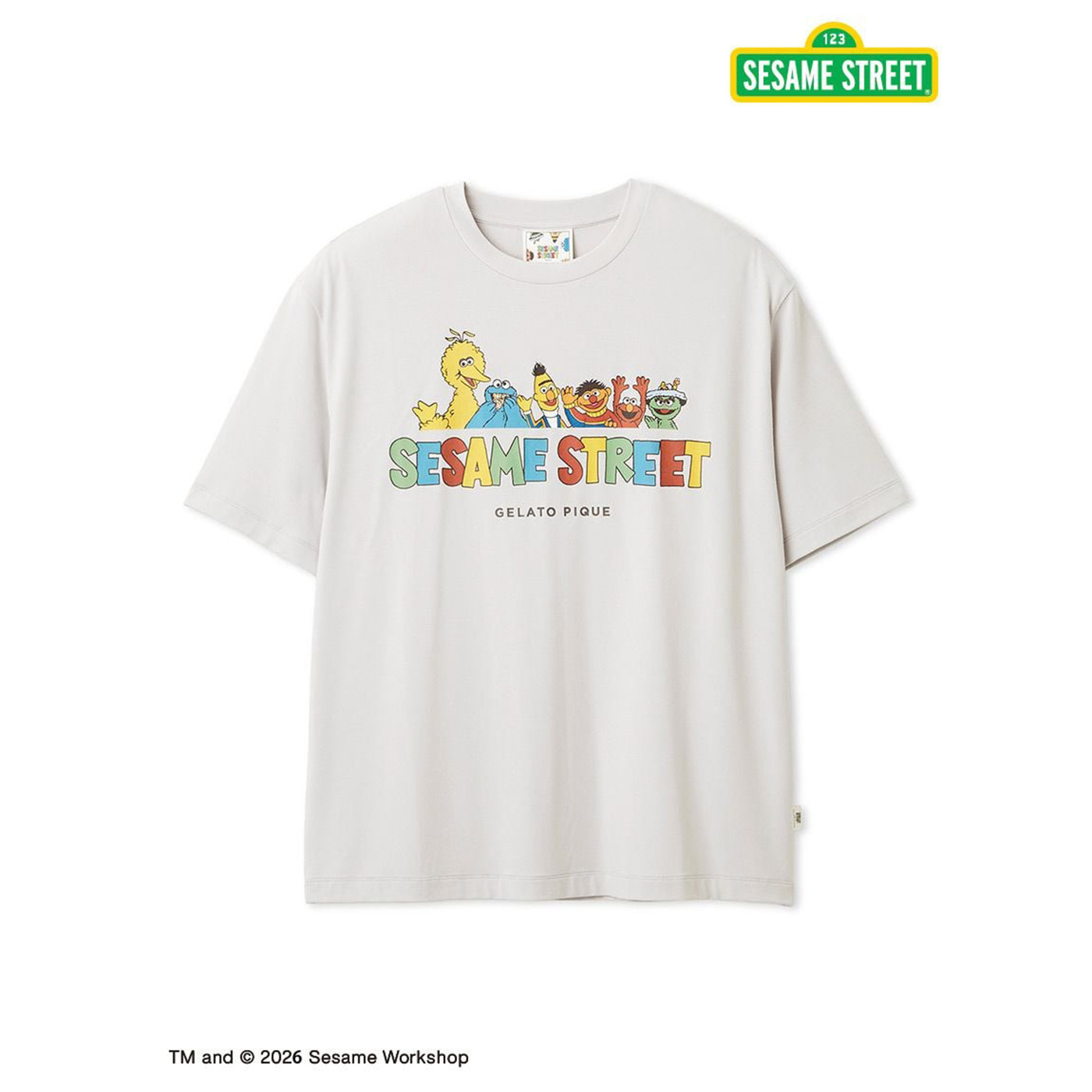 gelato pique（ジェラートピケ） オム SESAME STREET ワンポイントT