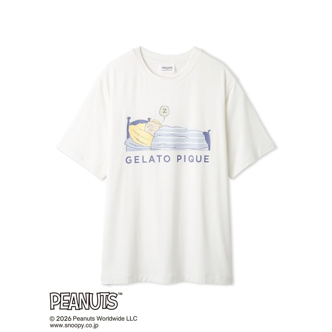 gelato pique（ジェラートピケ） オム PEANUTS 接触冷感 ワンポイントT