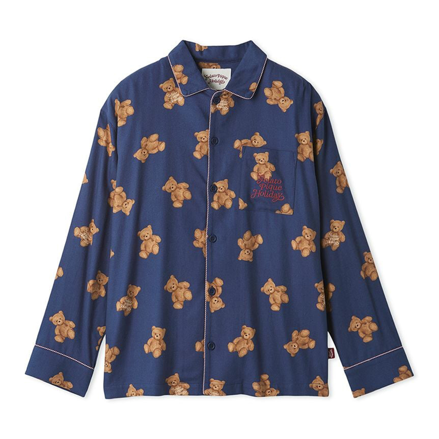 gelato pique（ジェラートピケ） オム HOLIDAY ベア柄ネルシャツ