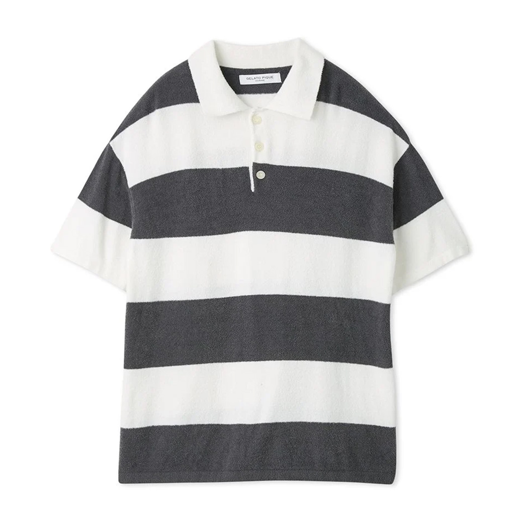 ワイン【HOMME】ジェラートピケ ボーダーセットアップ