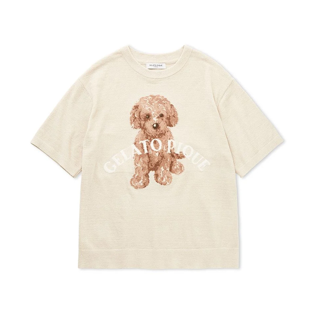【ラッピング】正規品♡新品 ジェラートピケ トイプードルジャガードワンピース gelato pique（ジェラートピケ）の「トイプードルジャガード
