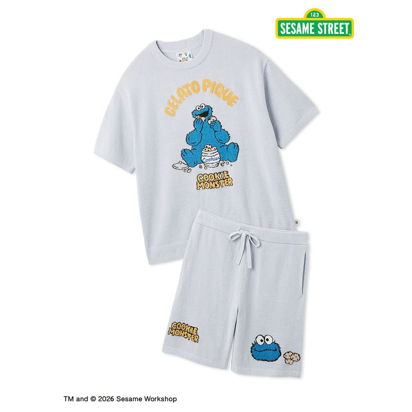 最終お値下げ♪ ジェラートピケ　上下セット　モコモコ　新品☆ gelato pique（ジェラートピケ） オム SESAME STREET エアリーモコ