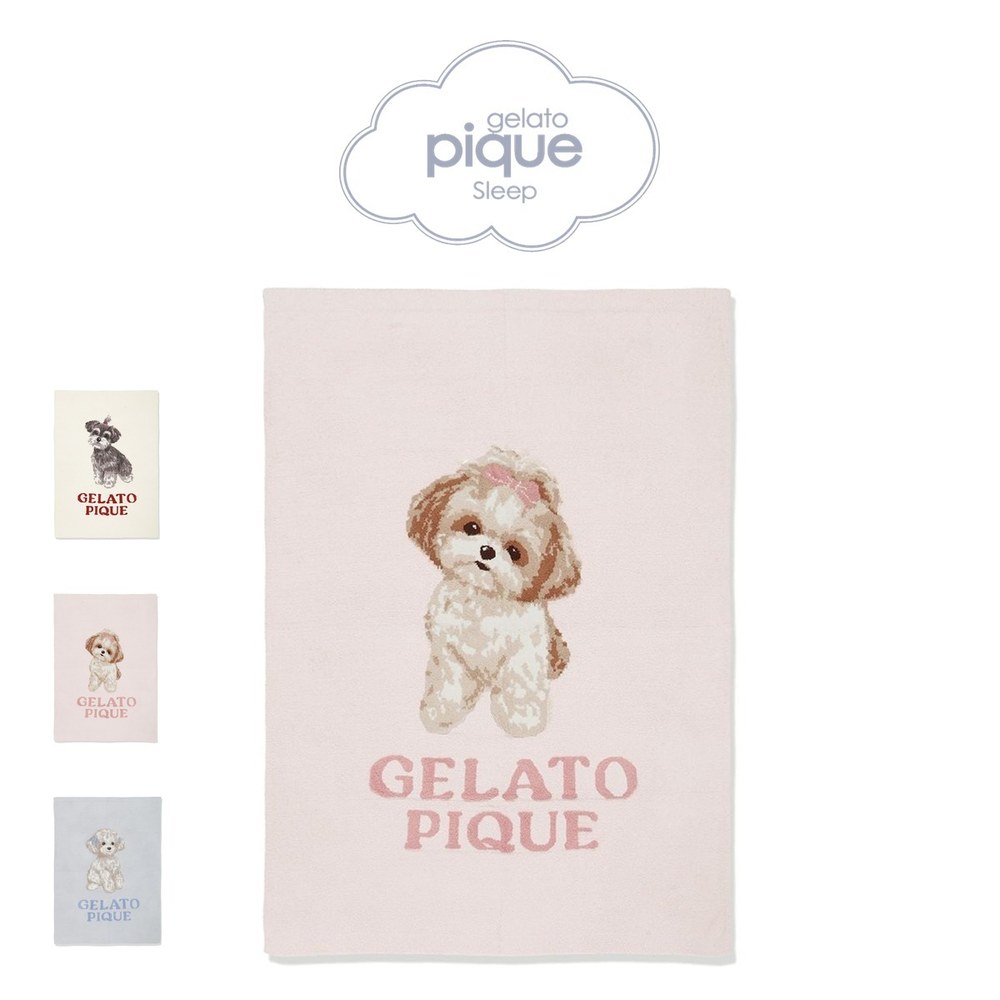 gelato pique（ジェラートピケ） Sleep リボンDOGモチーフジャガード