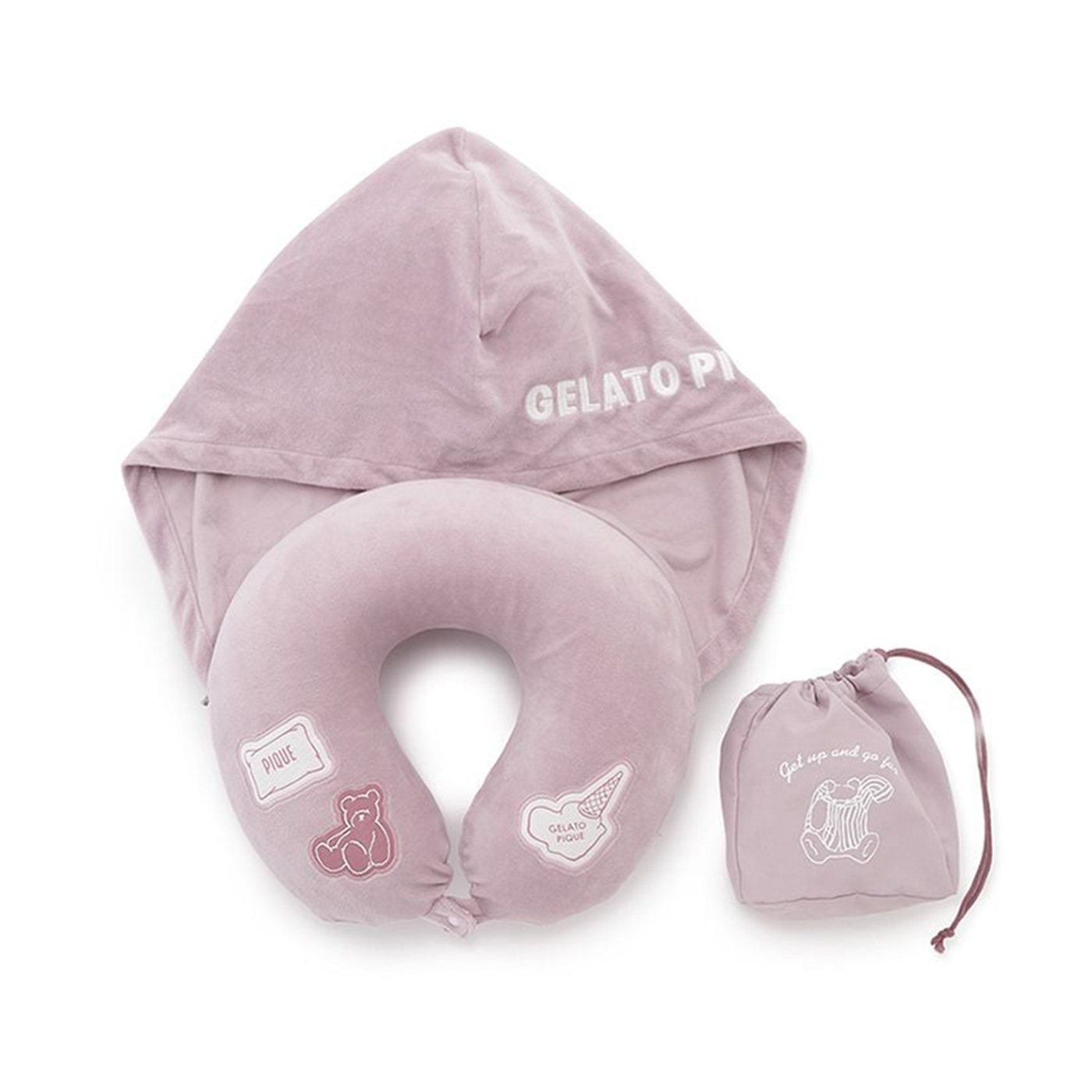 EAWDグッズセットマルチストラップ・歯ブラシセット・ハンドミラー・ネックピロー gelato pique（ジェラートピケ） トラベルグッズ フード付きネック