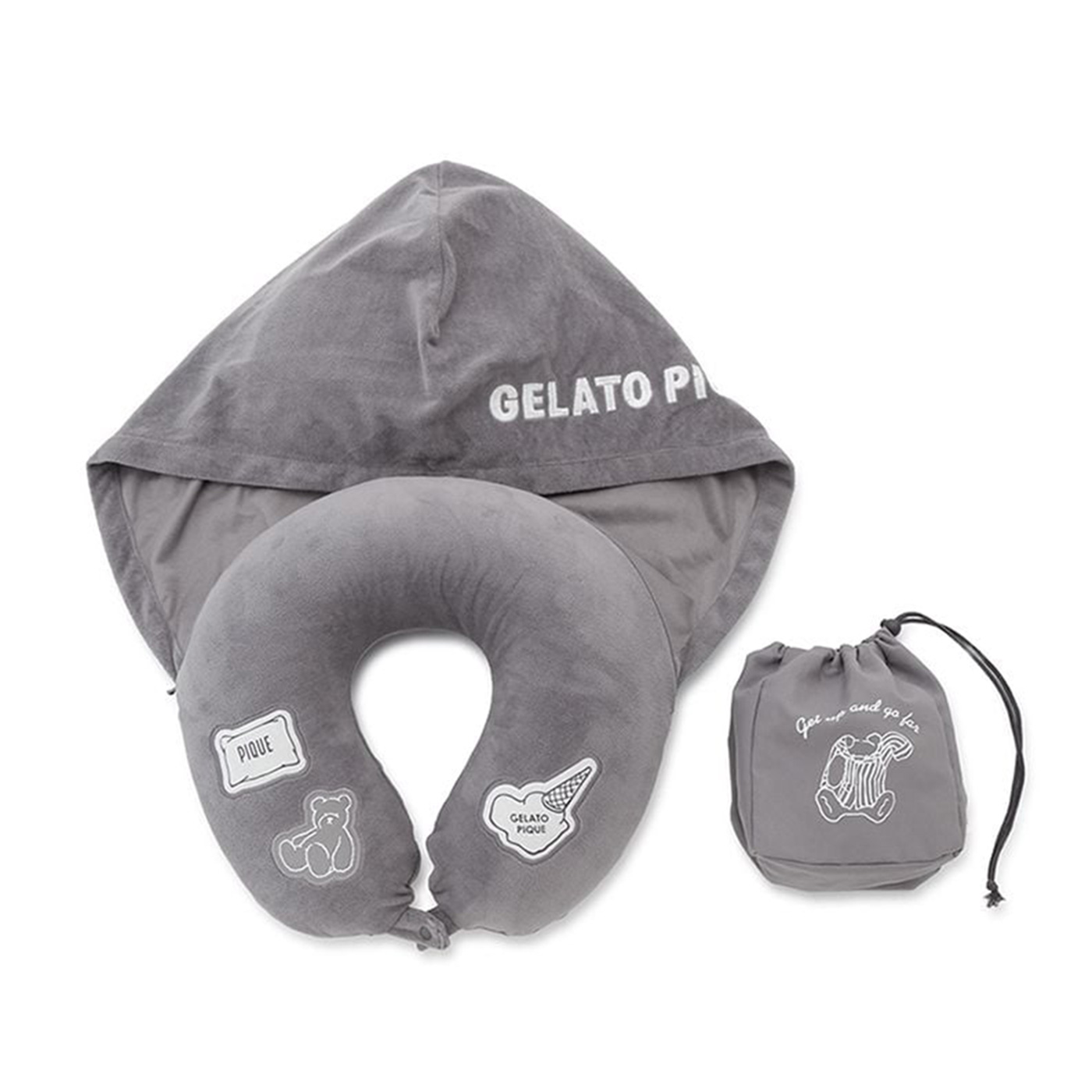 gelato pique（ジェラートピケ） トラベルグッズ フード付きネック