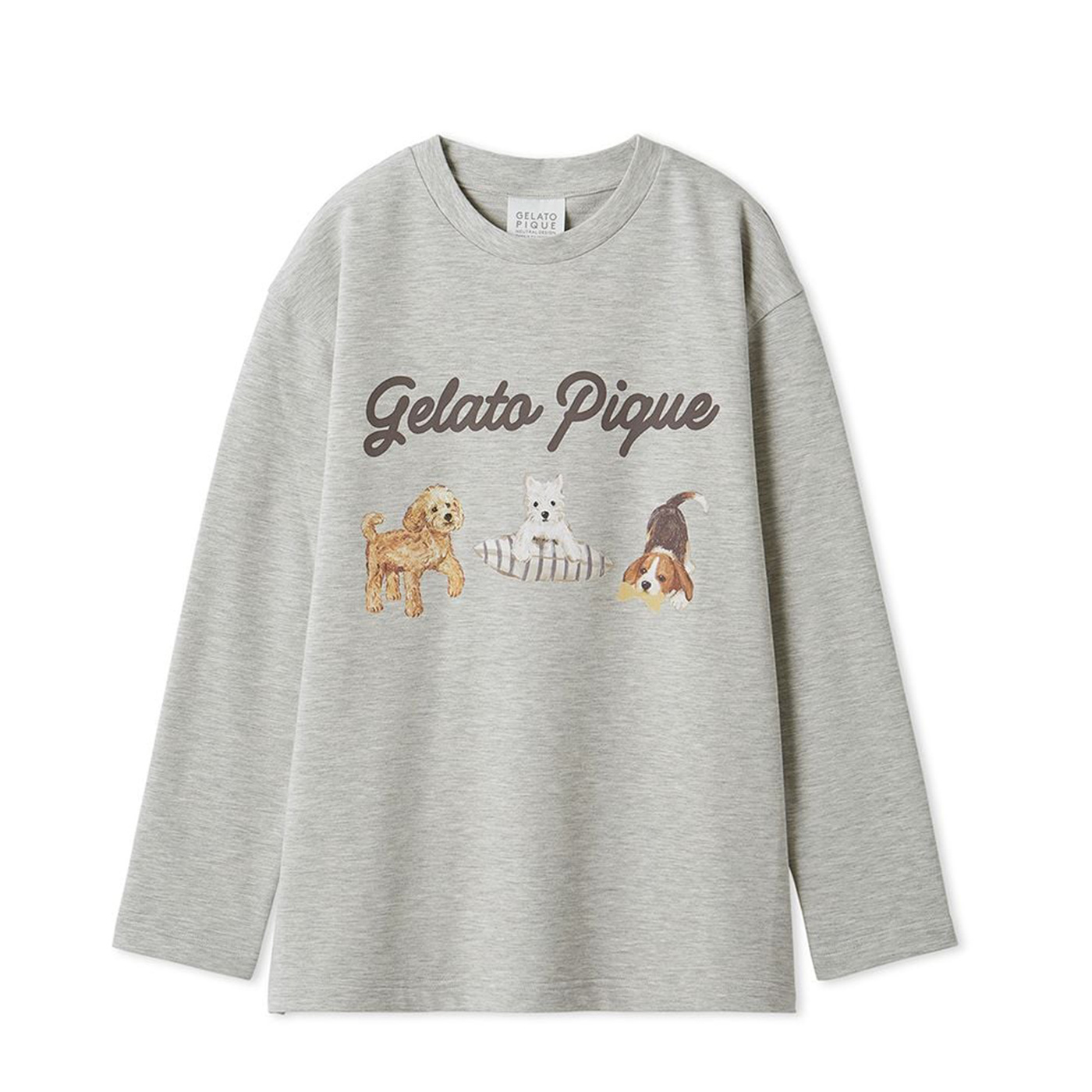 gelato pique（ジェラートピケ） プレイフルDOGワンポイントロンT