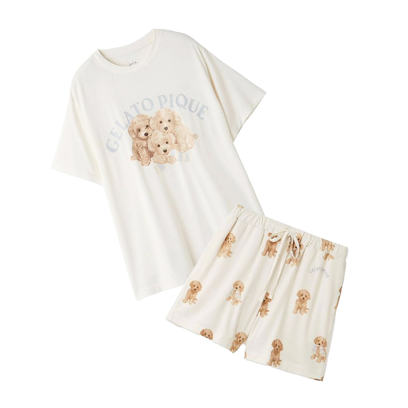 ー品販売  gelato pique ジェラートピケ トイプードルワンポイントTシャツ ルームウェア・パジャマ