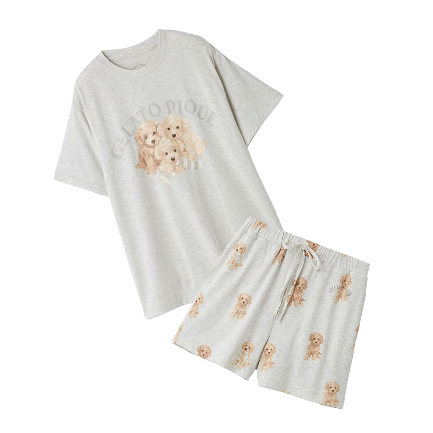 定番の中古商品 gelato トイプードルワンポイントTシャツ ジェラートピケ pique ルームウェア・パジャマ