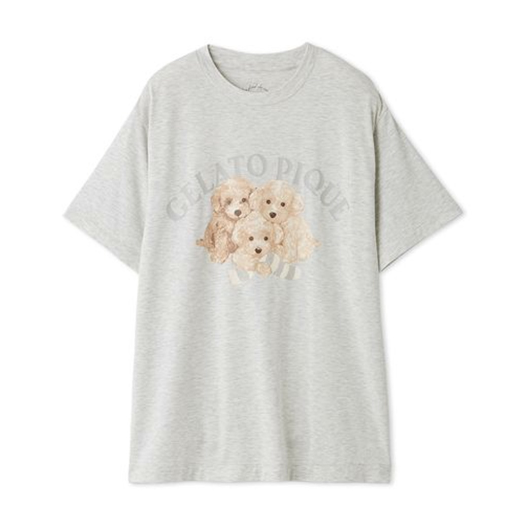 ジェラートピケ トイプードルワンポイントTシャツ pwct251303 ジェラピケ ルームウェア パ...
