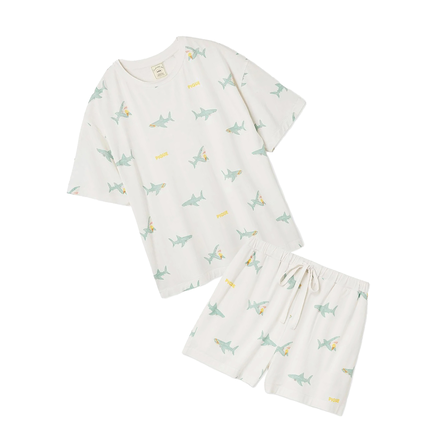 ジェラートピケ　shark柄Tシャツ&ショートパンツ gelato pique ジェラートピケ 接触冷感 SHARK柄Tシャツ&ショート