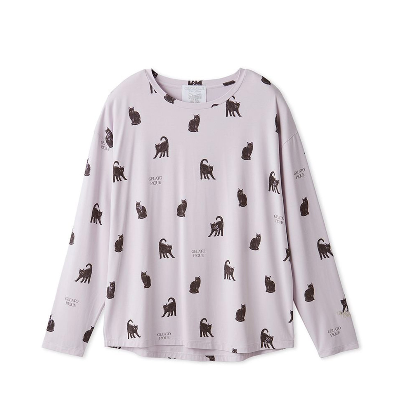 gelato pique ジェラピケ ボーダー ルームウェア 上下 猫 ロンT gelato pique（ジェラートピケ） HALLOWEEN CAT総柄ロンT pwct254238