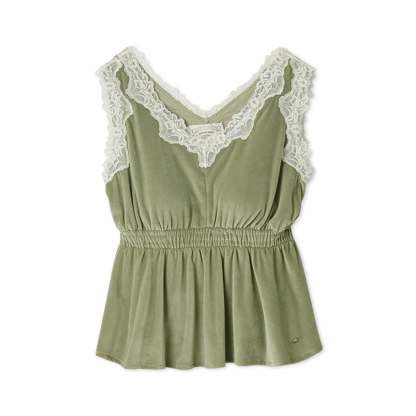 gelato pique（ジェラートピケ） SALE30%OFF MUCHA ベロア×レース 