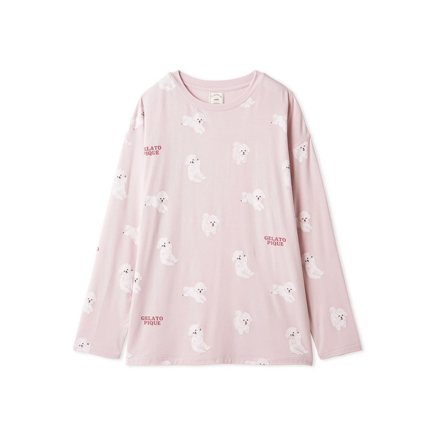 Gelato Pique ルームウェア シーズー柄ロンT シーズー柄ロンT(カットソー・Tシャツ)｜ルームウェア・パジャマ通販の