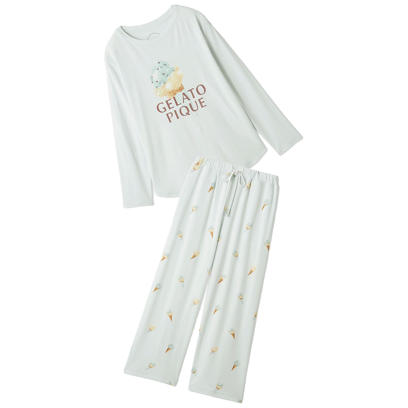 gelato pique（ジェラートピケ） アイスワンポイントロンT&アイス柄