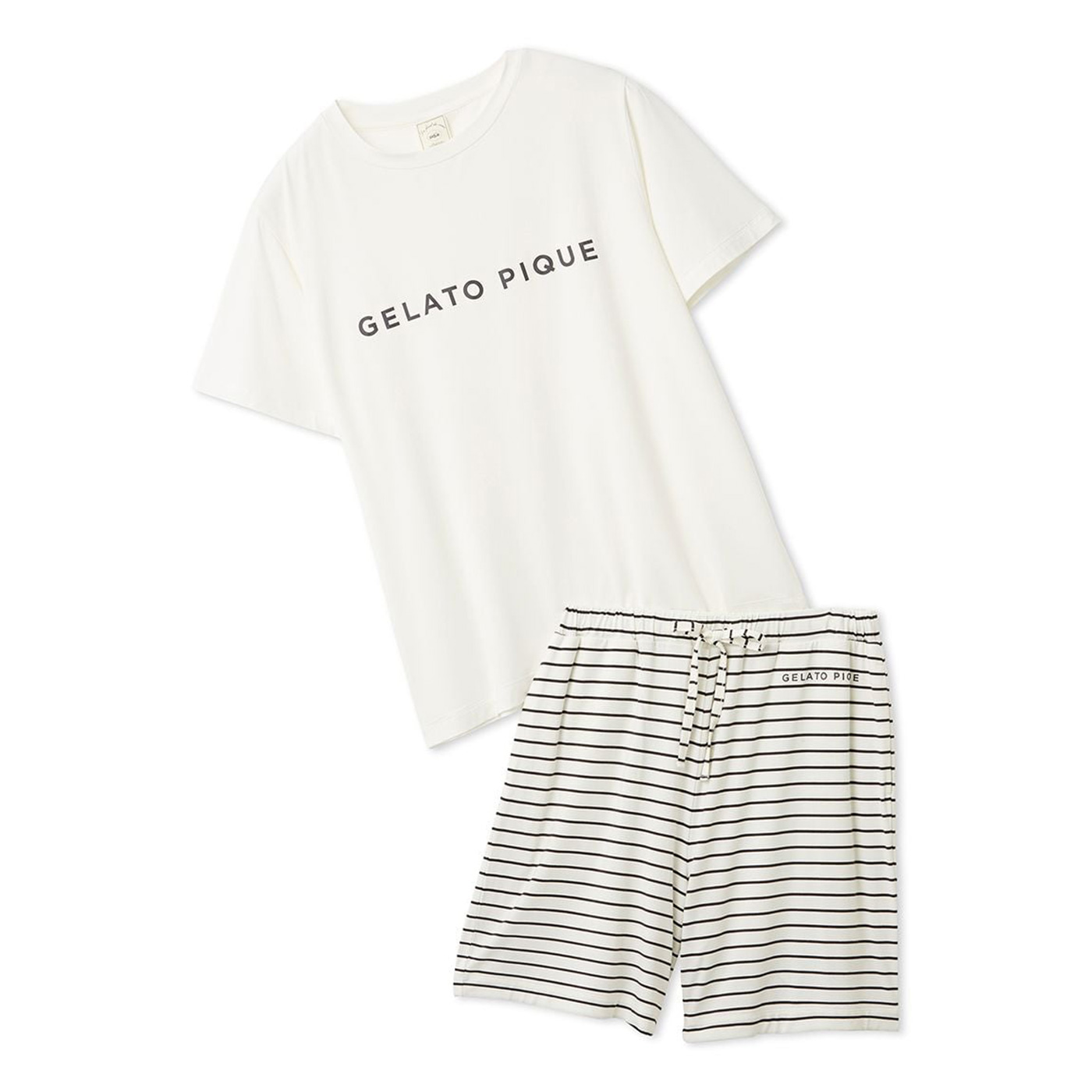 gelato pique（ジェラートピケ） レーヨンロゴTシャツ&ボーダーハーフ