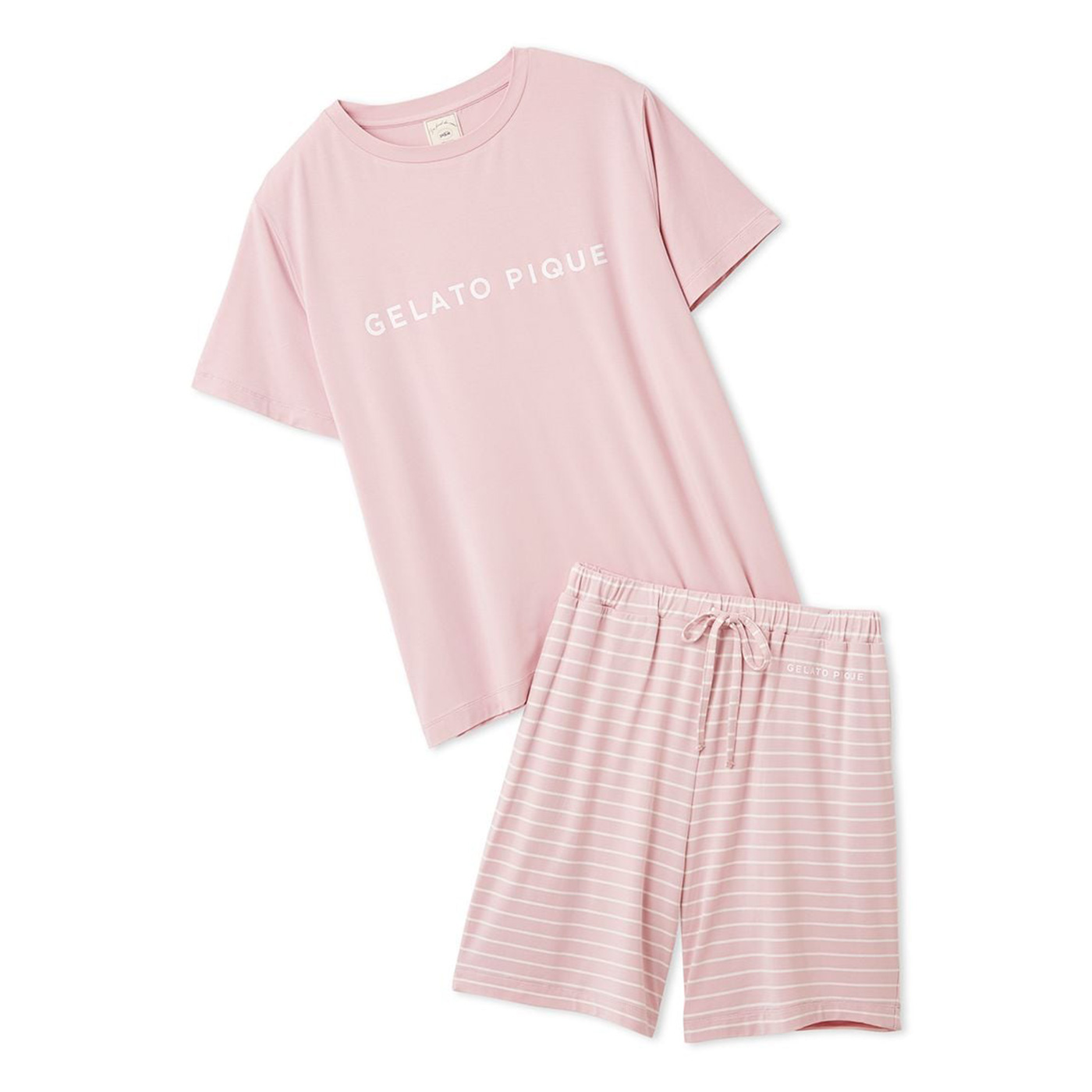 ジェラートピケ　レーヨンロゴ セットアップ gelato pique（ジェラートピケ） レーヨンロゴTシャツ&ボーダーハーフ