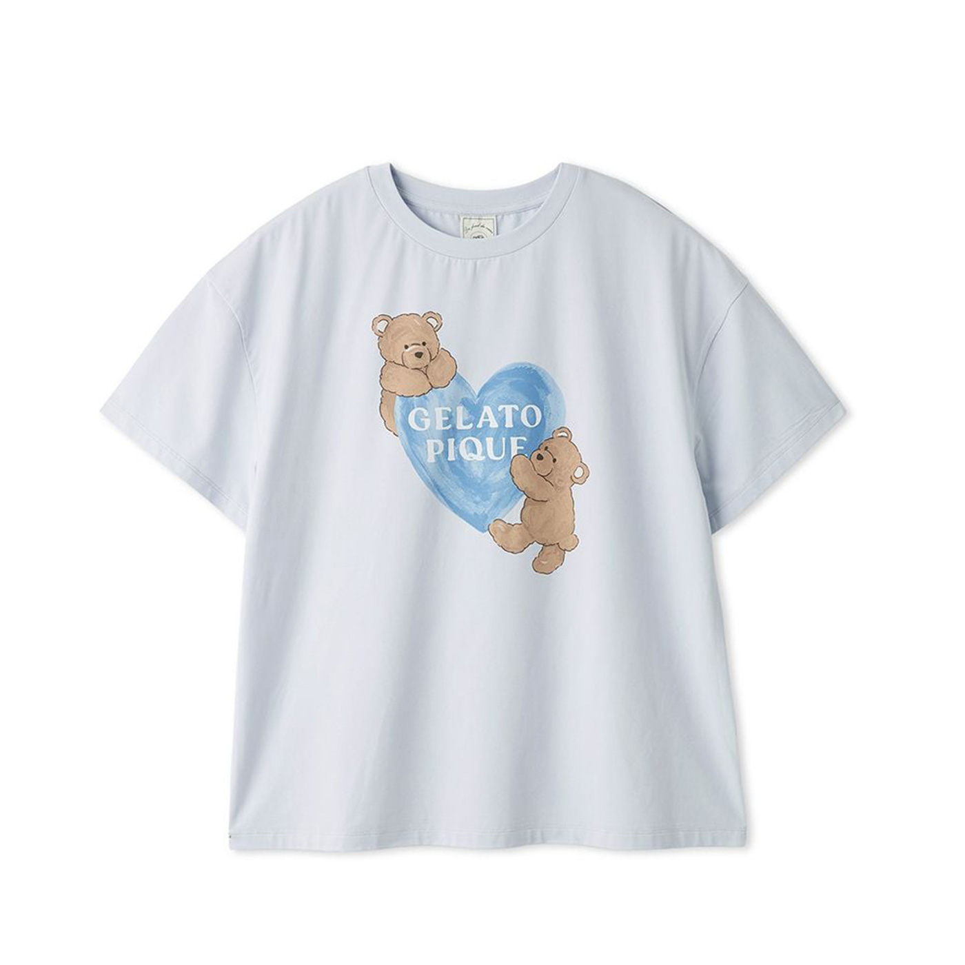 gelato pique（ジェラートピケ） 接触冷感 BEAR HEARTワンポイントT