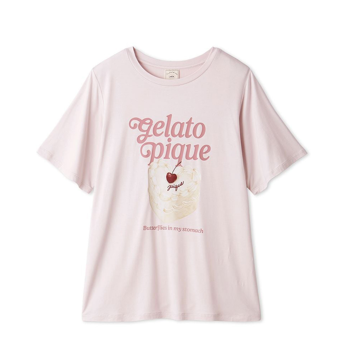 gelato pique（ジェラートピケ） 接触冷感 ケーキワンポイントTシャツ