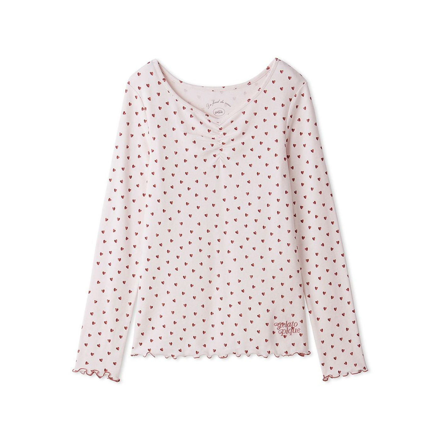 gelato pique ハート柄ルームウェア 上下セット 新品未使用】ジェラートピケ GELATO PIQUE ハート柄 ピンク パジャマ