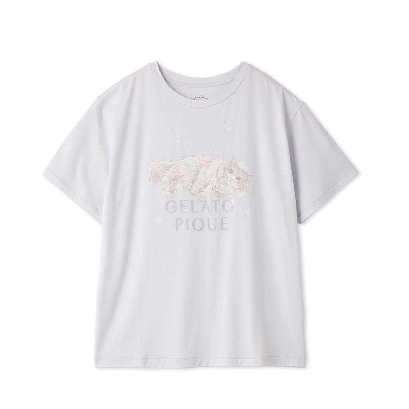 gelato pique（ジェラートピケ） 抗菌防臭 バスタイムCATワンポイントT