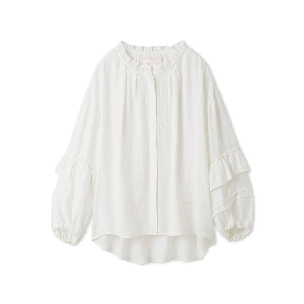【タグ付き新品】ジェラートピケ　【SPRING】フリルブラウス セール】【SPRING】フリルブラウス（ルームウェア/パジャマ