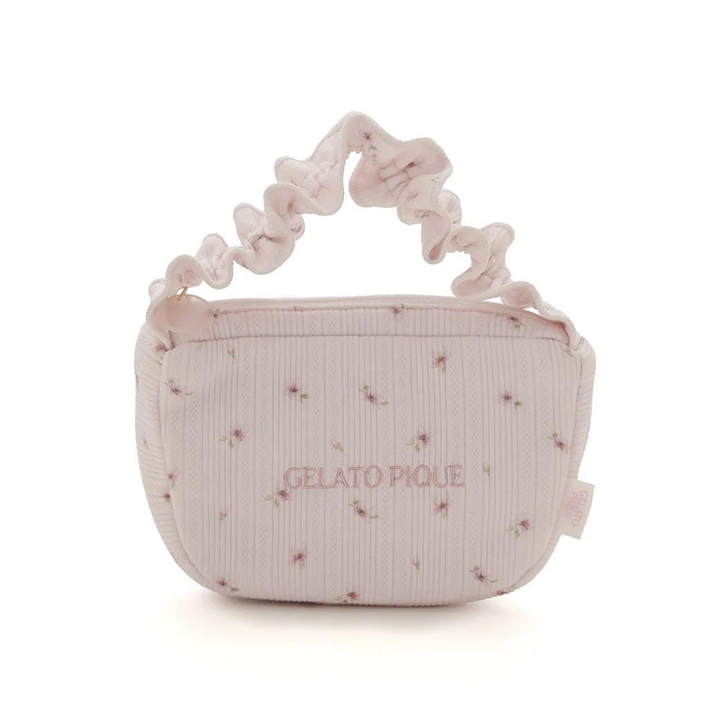 新品 新作 ジェラートピケ サクラ フリルポーチ コットンキャンディー ソックス gelato pique SALE20%OFF ジェラートピケ SPRING さくら柄