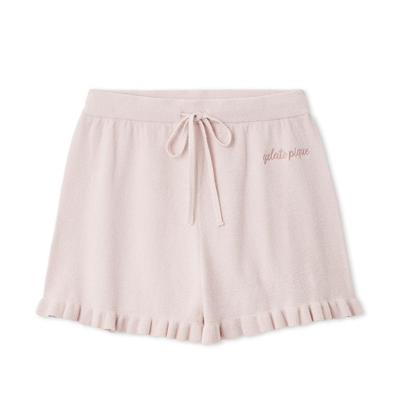 gelato pique（ジェラートピケ） エアリーモコ裾フリルショートパンツ