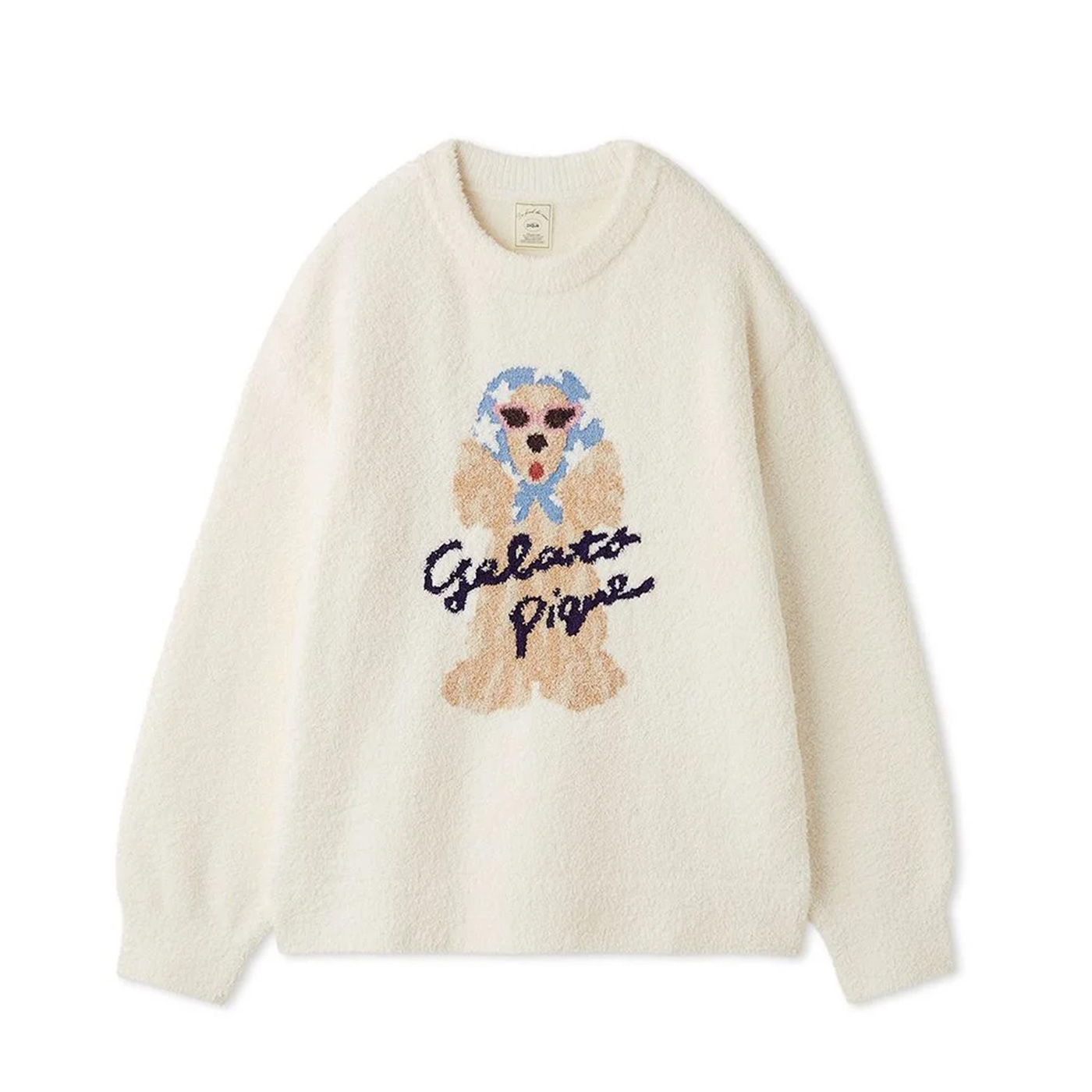 gelato pique（ジェラートピケ） スカーフDOG ジャガードプルオーバー