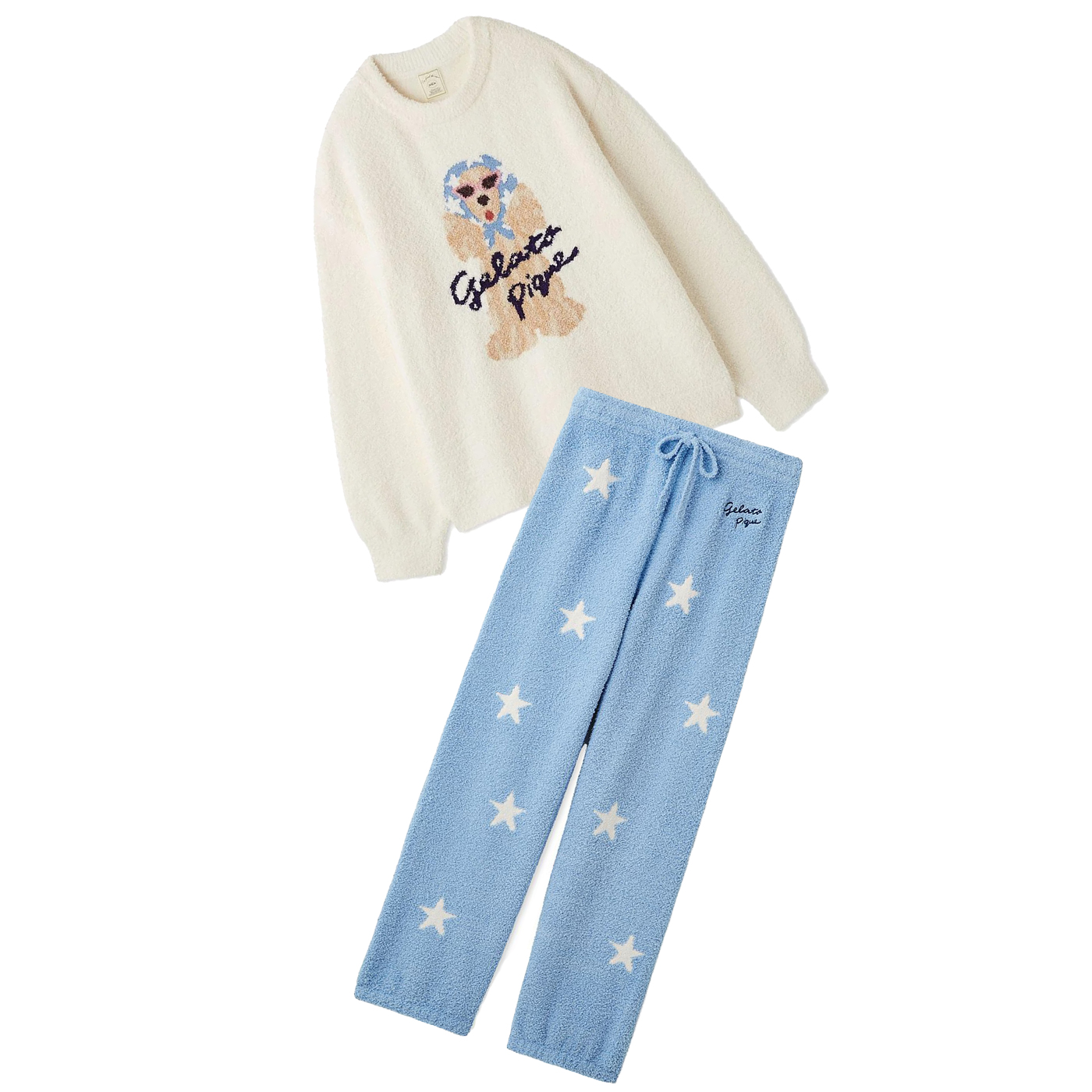 gelato pique（ジェラートピケ） スカーフDOG ジャガードプルオーバー