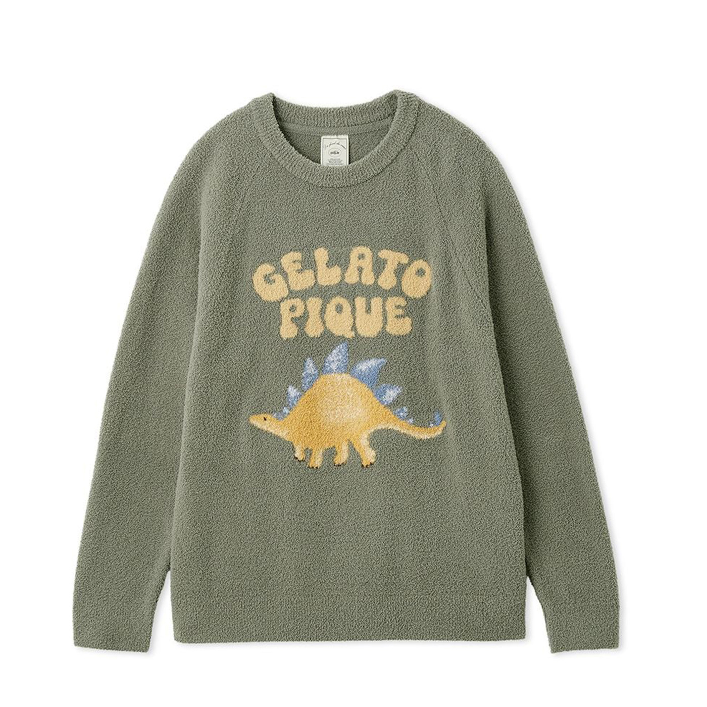 ジェラートピケ ダイナソー ルームウェア　トリケラトプス　レディース&メンズ ダイナソーワンポイントロンT(カットソー・Tシャツ)｜ルームウェア