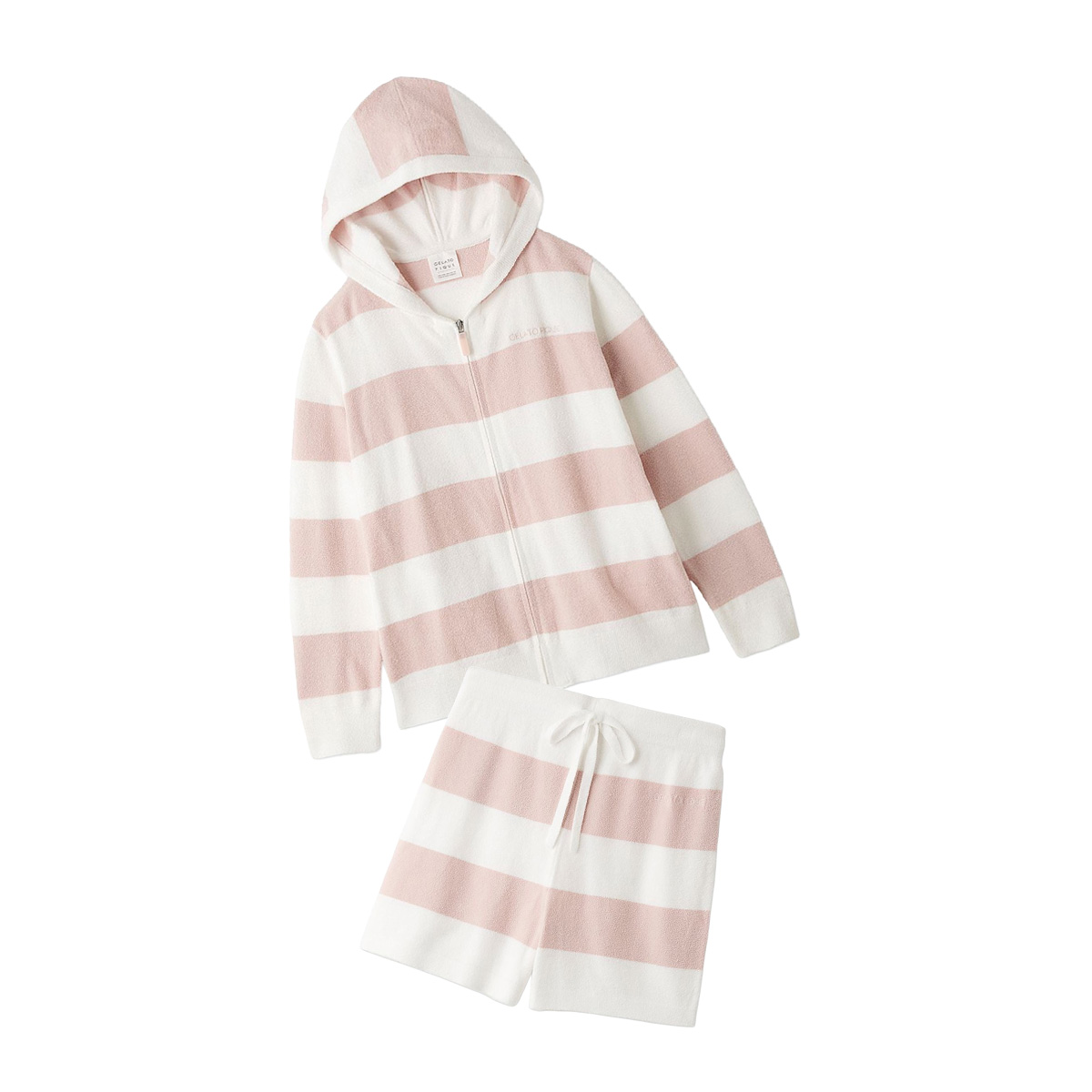 gelato PIQUE もこもこ セットアップ ボーダー フード パジャマ gelato pique（ジェラートピケ） パジャマ ルームウェア 「UNISEX