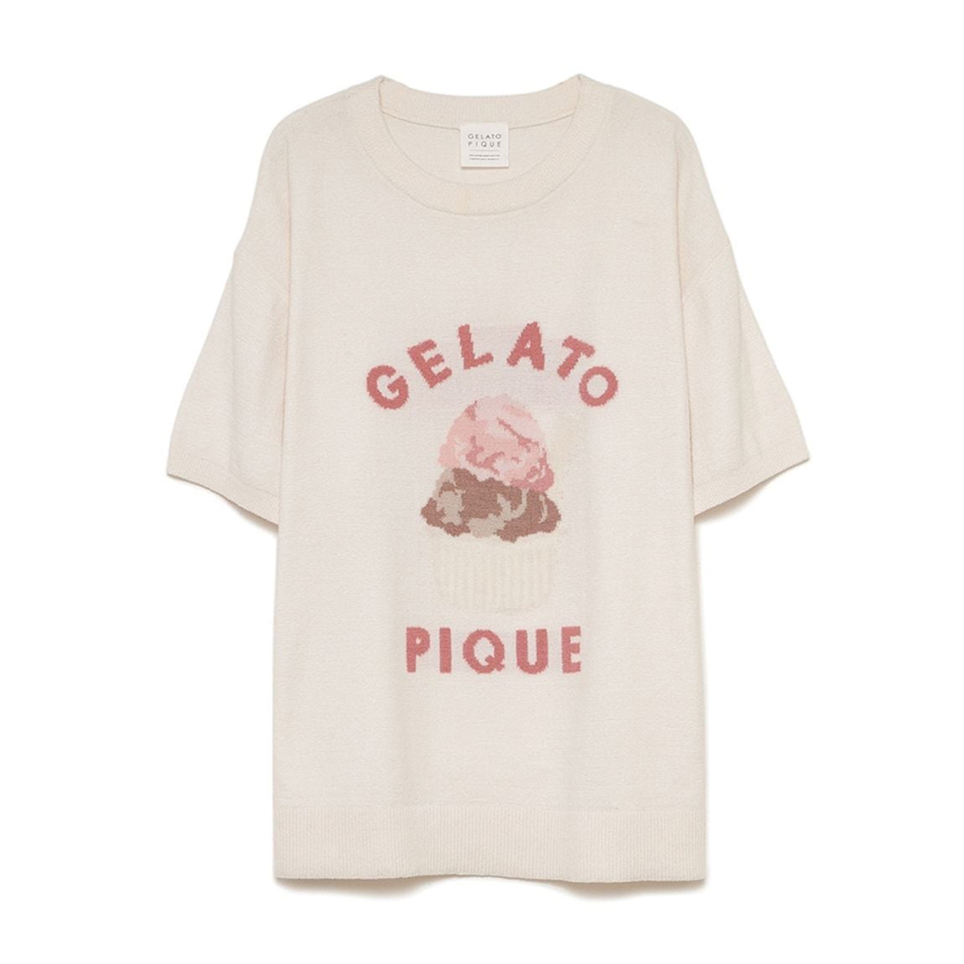 gelato pique（ジェラートピケ） モチーフ柄ジャガードプルオーバー