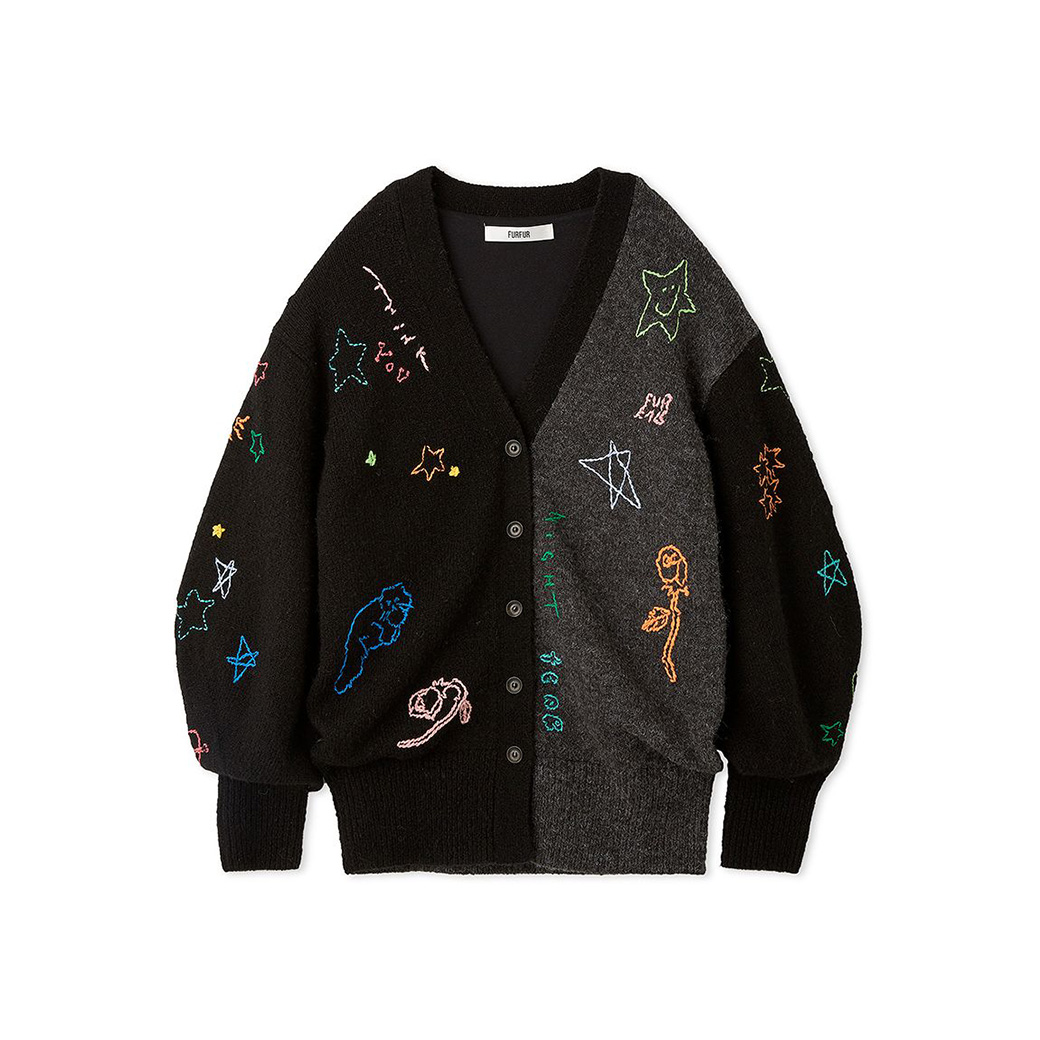 ファーファーのディズニーコラボのカーディガン FURFUR（ファーファー） SALE50%OFF FURFUR TAPPEIコラボ タトゥー