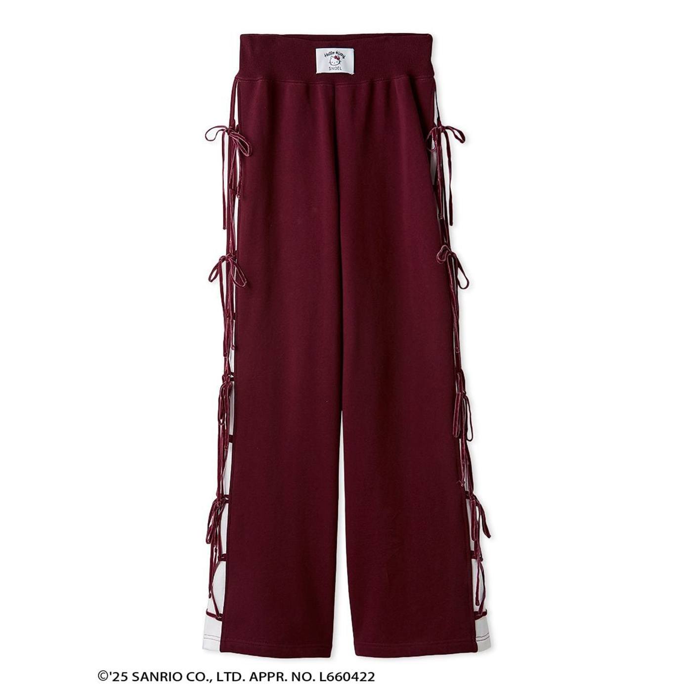 スナイデル SNIDEL HELLO KITTY レースアップパンツ swcp254281 レディース ボトムス キティ コラボ ワイドシルエット ベロアリボン 2025秋 SNIDEL（スナイデル） SALE20%OFF HELLO KITTY レースアップパンツ