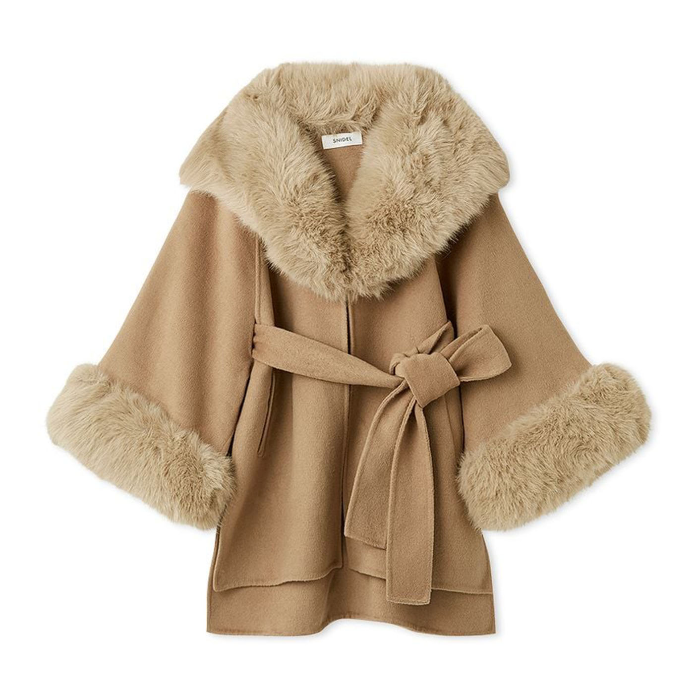 SNIDEL｜ファーショートコート 未使用に近い SNIDEL ショートエコ