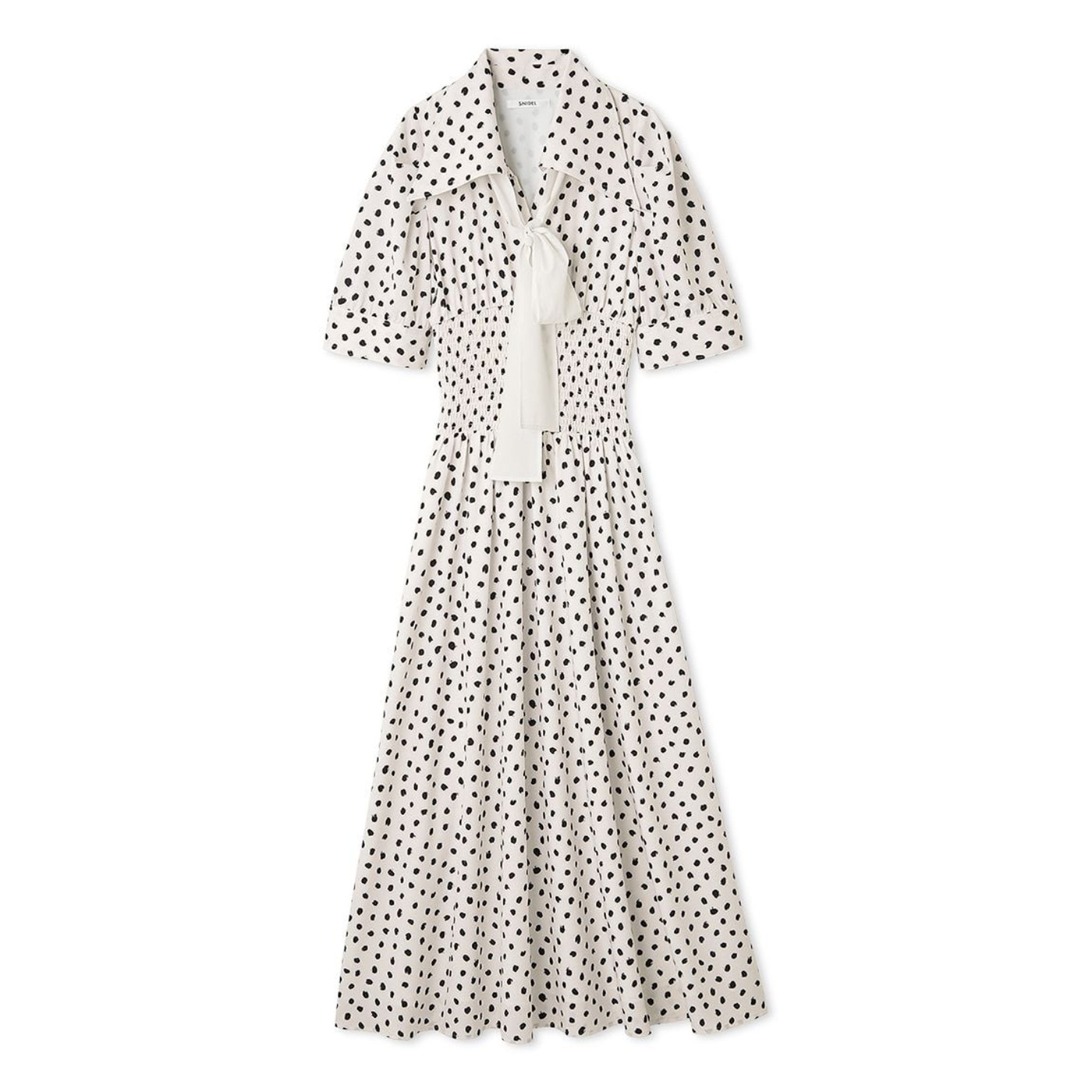 SNIDEL（スナイデル） SALE50%OFF ドットボウタイシャツワンピース