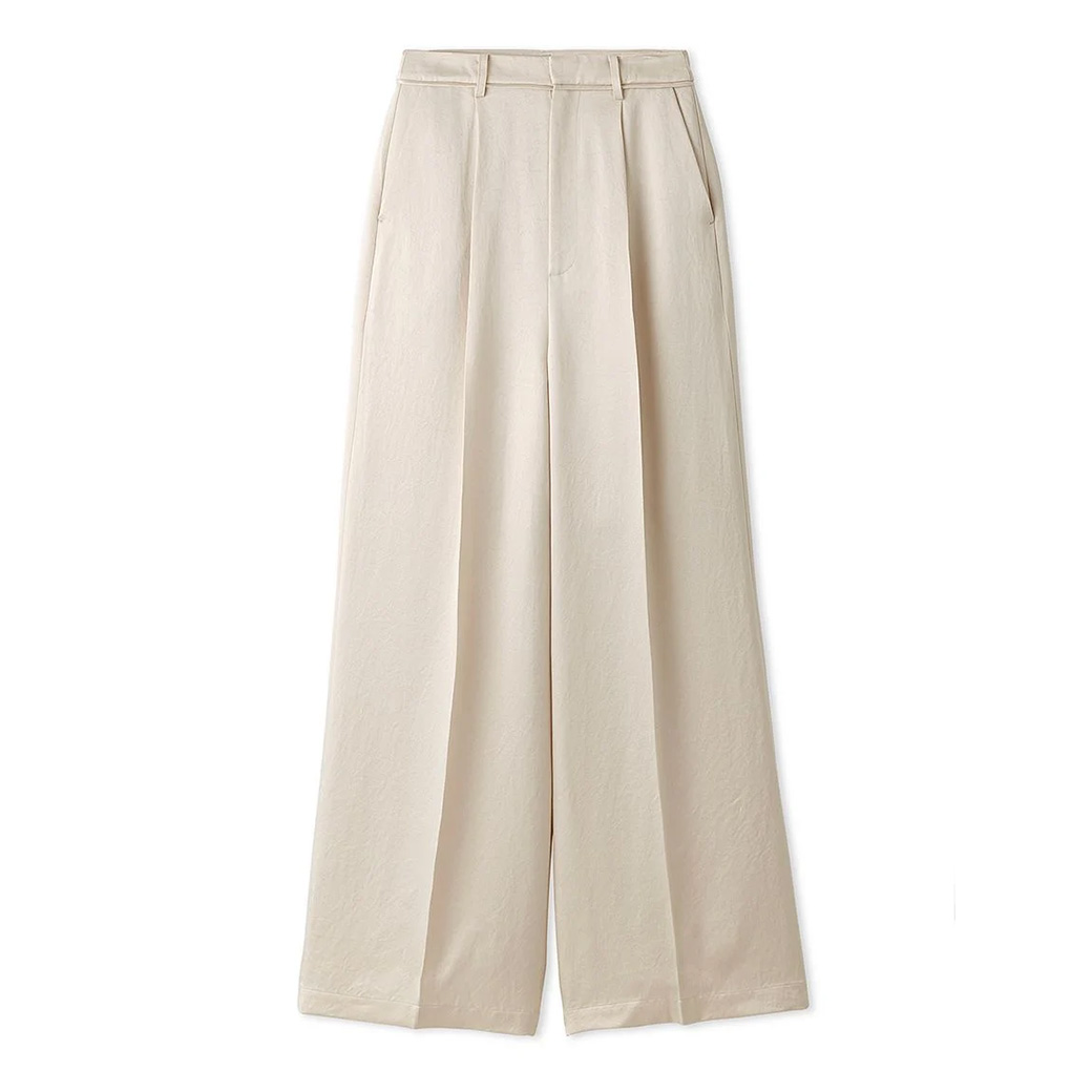 ❤️新品❤️ スナイデル　snidel ワイドパンツ　サイズ1　ベルト　ベージュ SNIDEL SALE40%OFF スナイデル Sustainableアセテートサテン