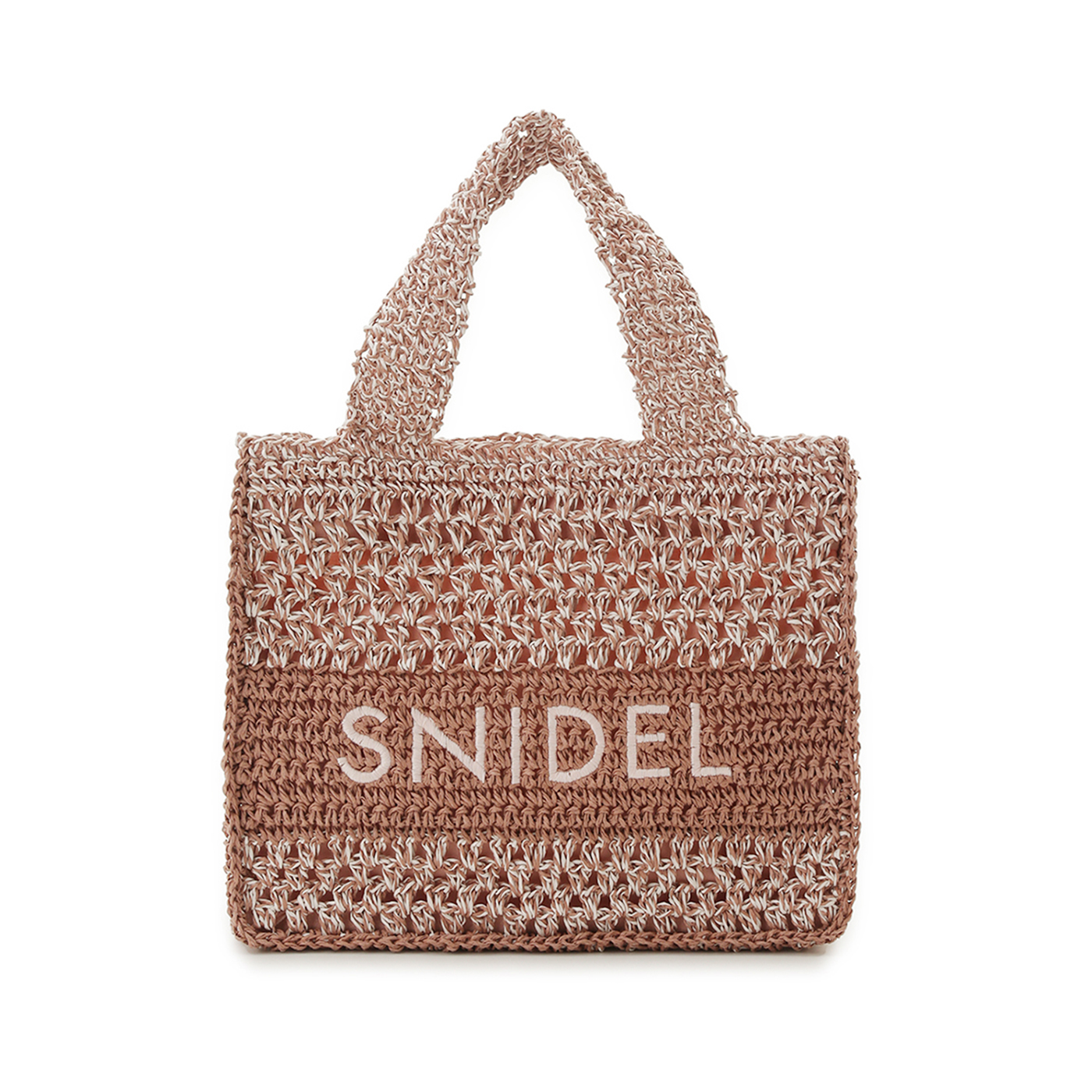 snidel カゴバッグ 2025 SNIDEL スナイデル 柄編みロゴトートバッグ swgb252632