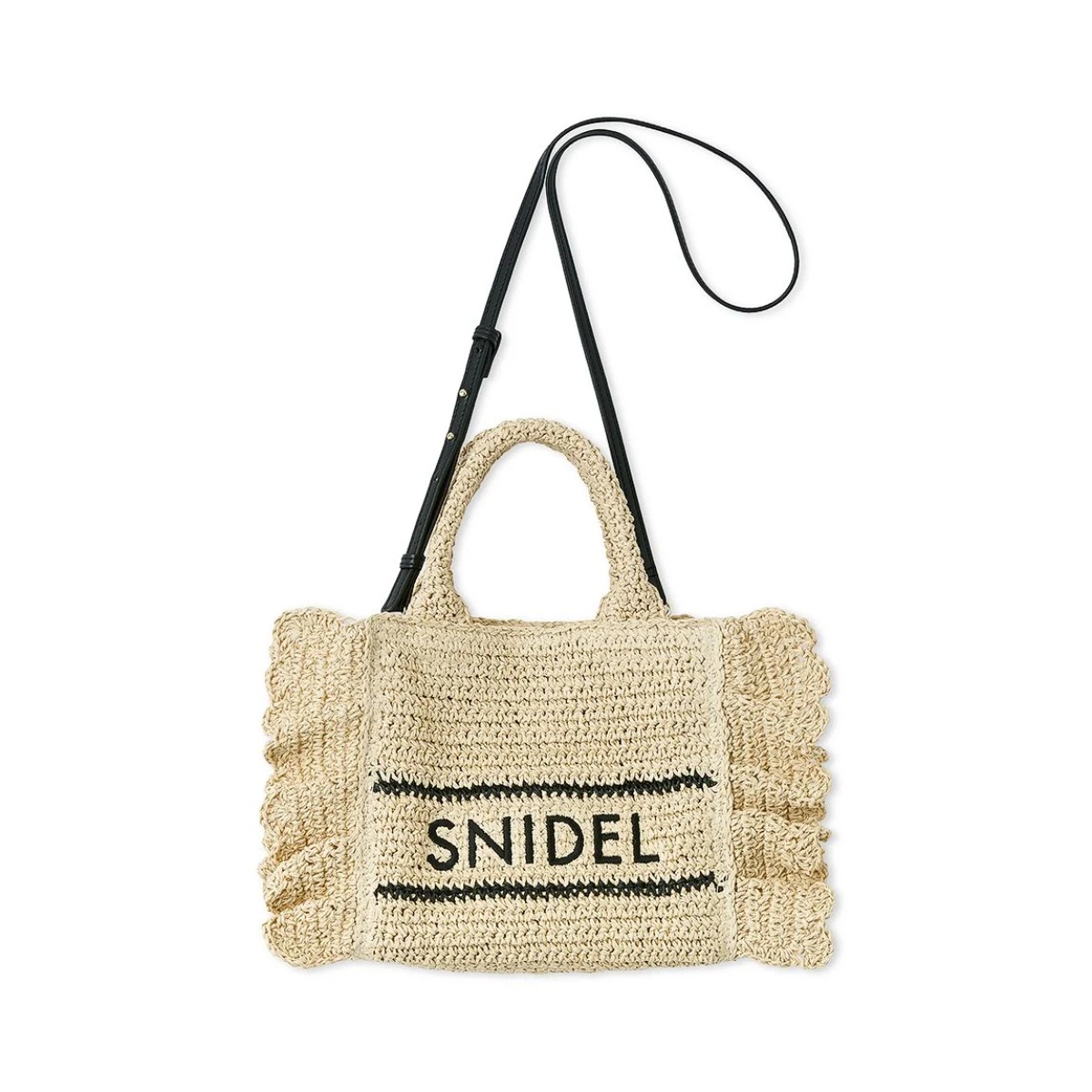 SNIDEL スナイデル フリル付きトートバッグ ベージュ ショルダーバッグ 