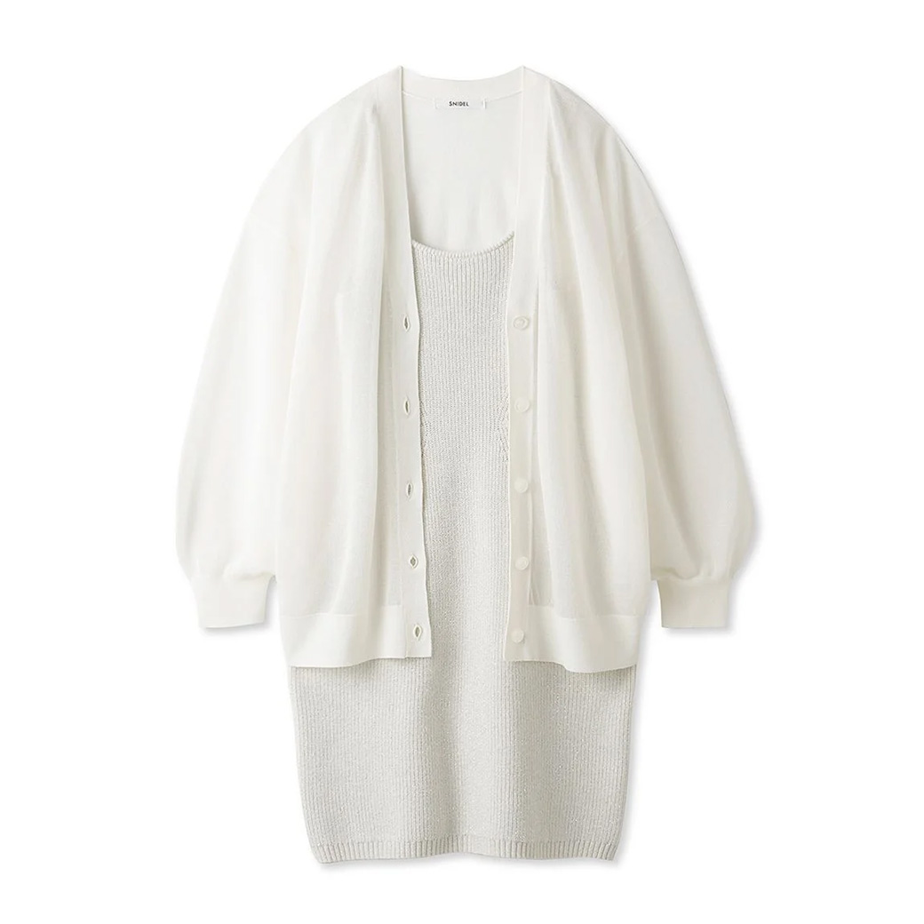 SALE30%OFF SNIDEL シアーカーデSETミニニットワンピース swno242057 レ...