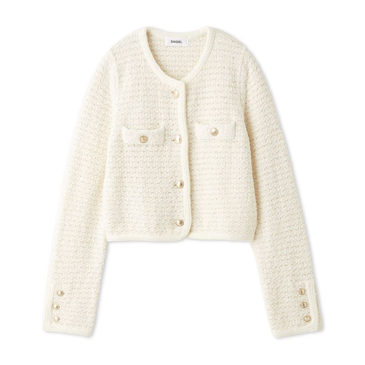 ✨極美品✨25SS SNIDEL スナイデル ツイード ニット カーディガン 紺 楽天市場】SALE50%OFF スナイデル SNIDEL ツイードニット
