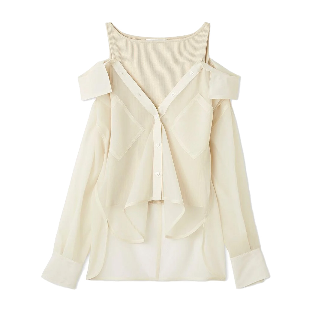 SNIDEL SALE50%OFF スナイデル Sustainableシアーシャツニット